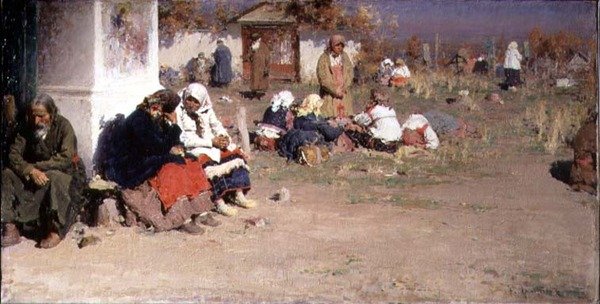 Radonice a mise előtt alkotó: Abram Efimovich Arkhipov