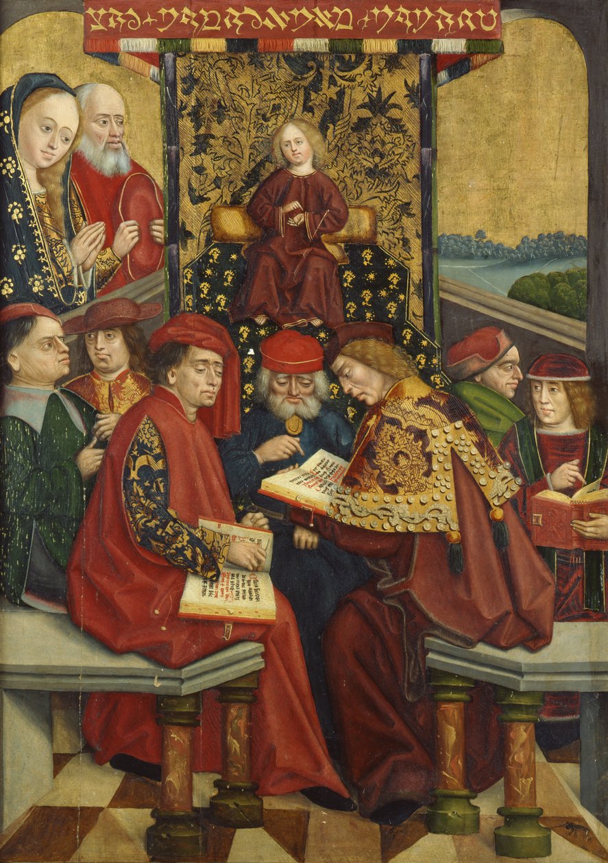 Vita az orvosokkal, a kupolaoltárról, 1499 (tempera a panelen) alkotó: Absolon Stumme