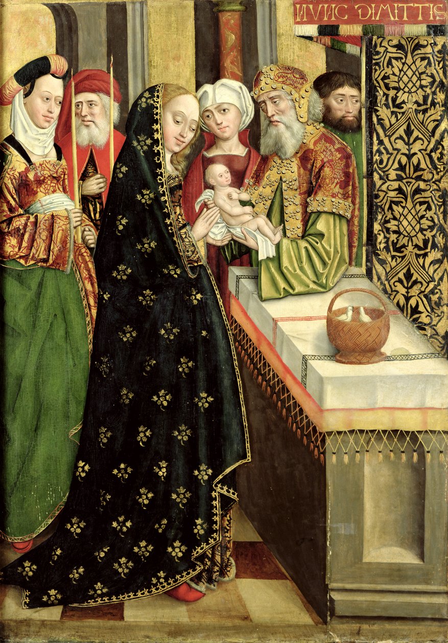 Bemutató a templomban, a kupolaoltárról, 1499 (tempera a panelen) alkotó: Absolon Stumme