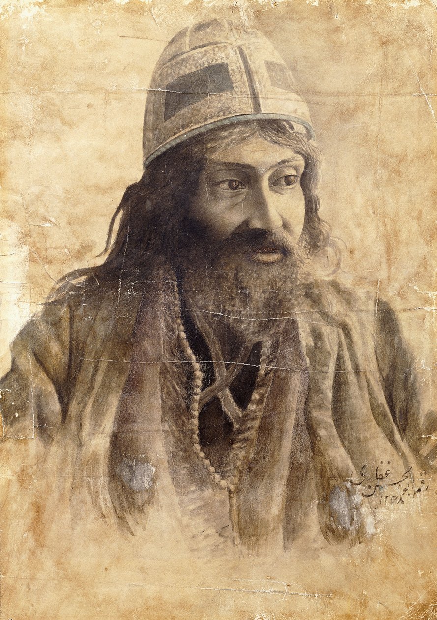 Egy dervis, 1851-2 alkotó: Abul Hassan Ghaffari