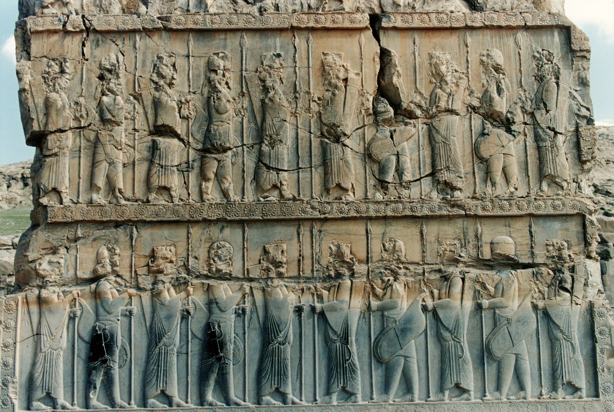 Perzsa katonák, a Xerxész-palota északi kapujából alkotó: Achaemenid