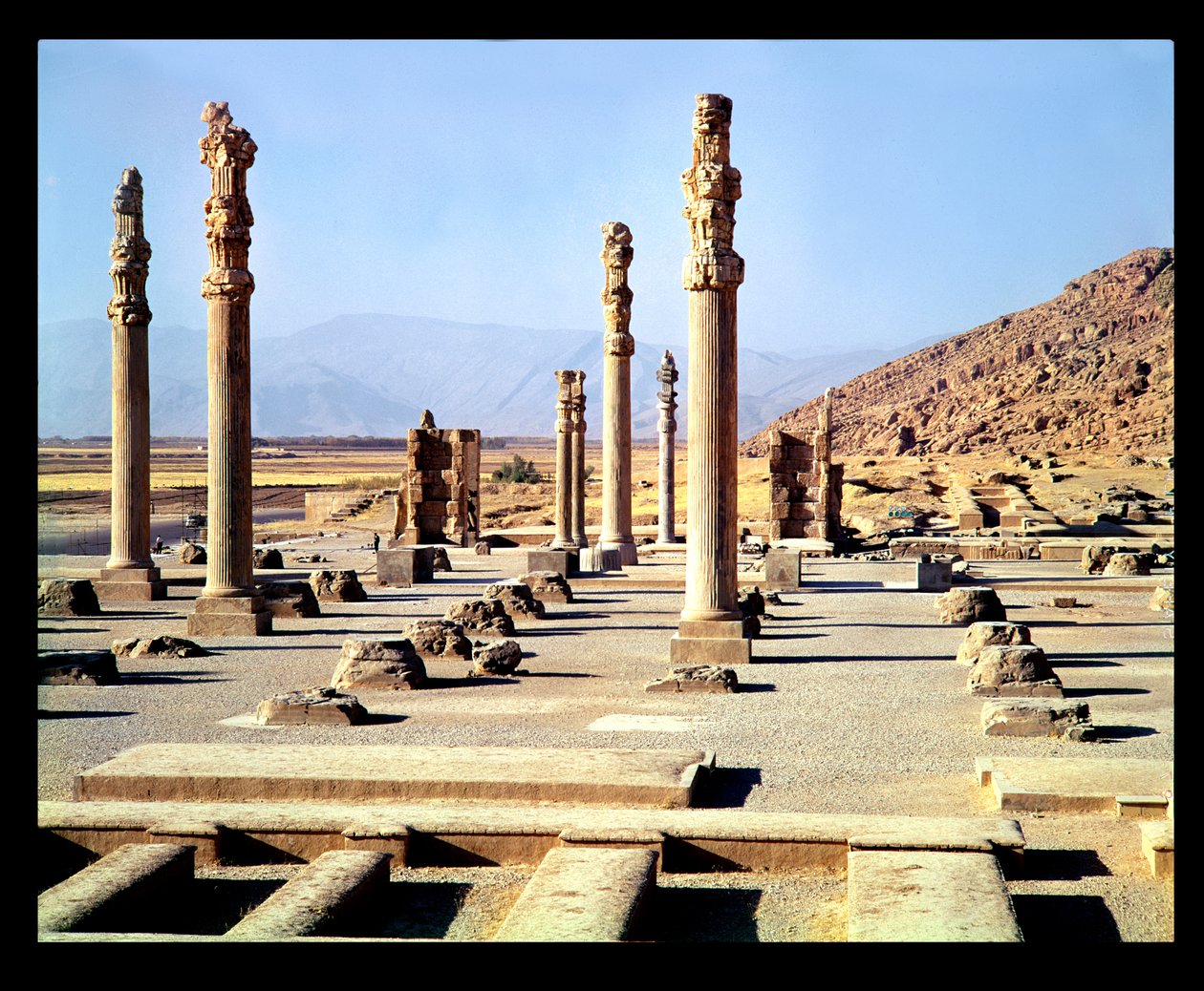 A Kr.e. 518 körül alapított Apadana (Audience Hall) általános képe alkotó: Achaemenid