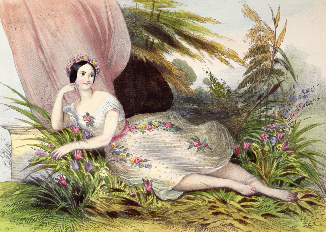 Maria Taglioni (1804-84) a „Virágjelenetben”, az „Album de l