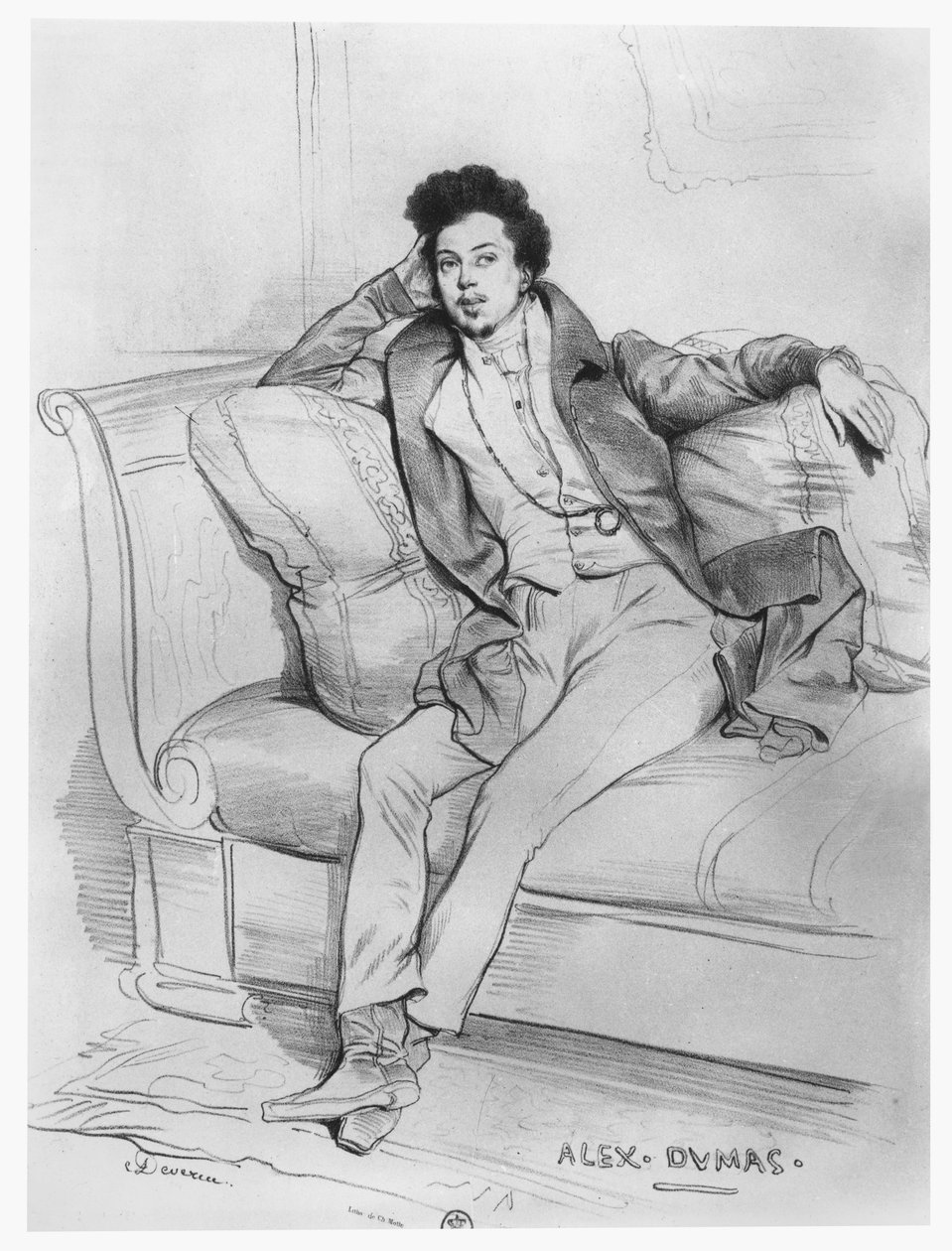 Alexandre Dumas, apa portréja alkotó: Achille Devéria