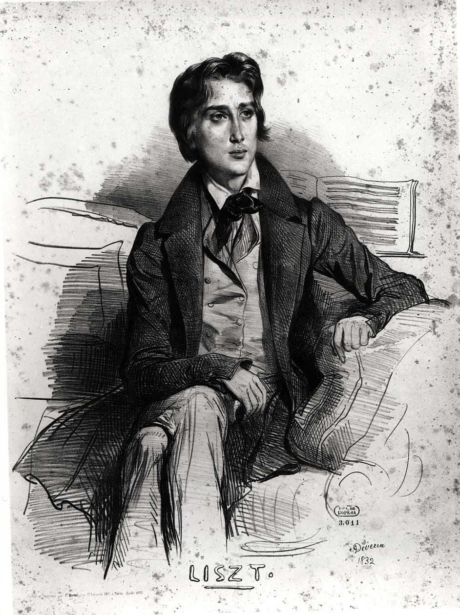 Liszt Ferenc (1811-86) portréja 1832. augusztus alkotó: Achille Devéria