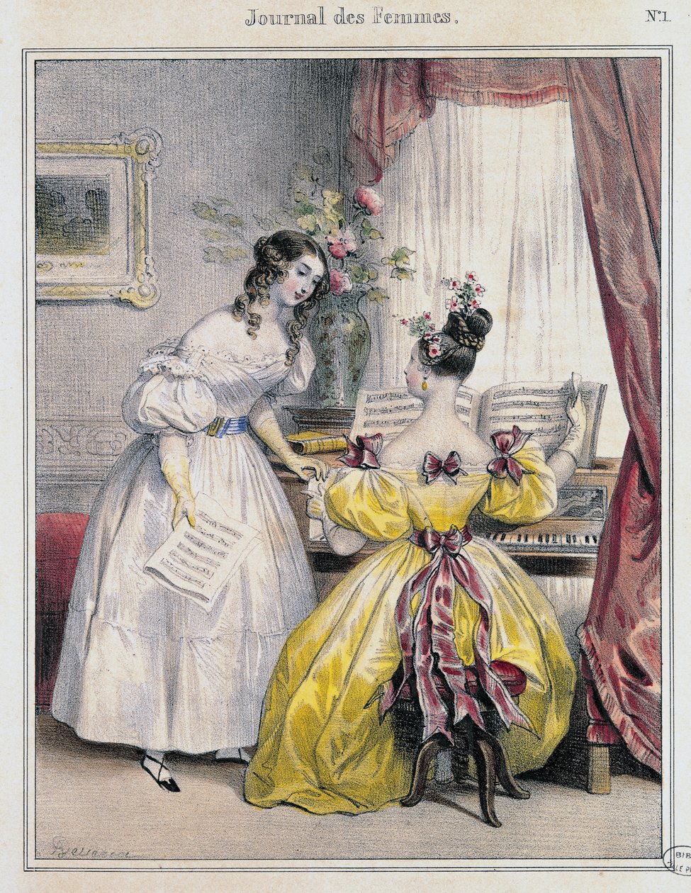 Előjáték, a „Journal des Femmes”-ből, 1830-48 alkotó: Achille Devéria