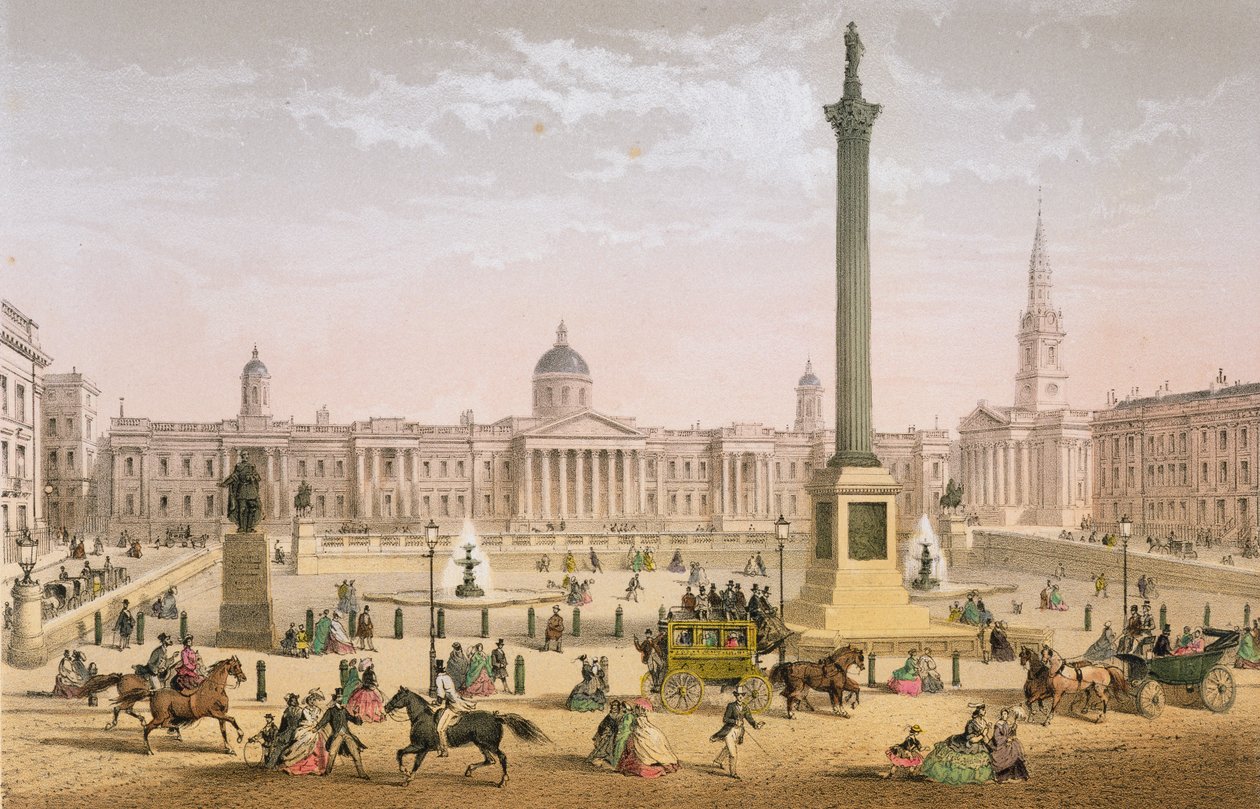 Trafalgar Square, 1862 körül alkotó: Achille Louis Martinet