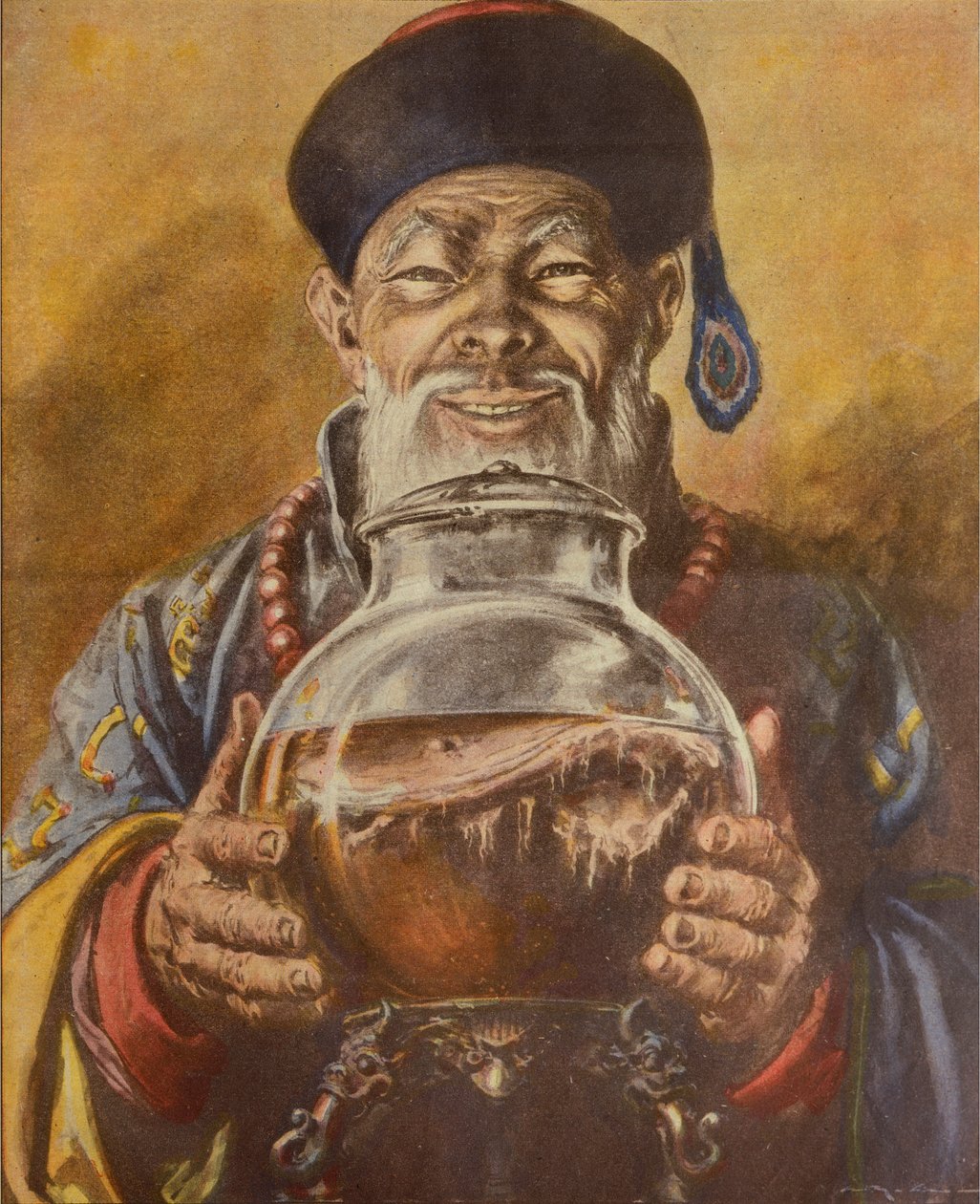Kínai gomba, Achille Beltrame, illusztráció, illusztrátor Walter Molino (1915-1997), a La Domenica del Corriere-ből alkotó: Achille Beltrame