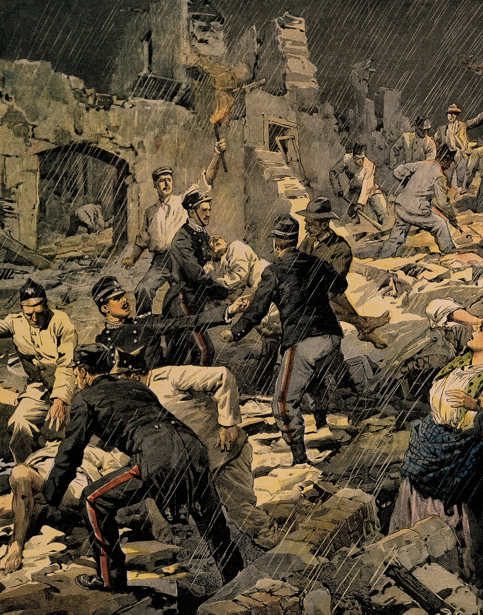 Földrengés Calabriában, Achille Beltrame (1871-1945), La Domenica del Corriere alkotó: Achille Beltrame