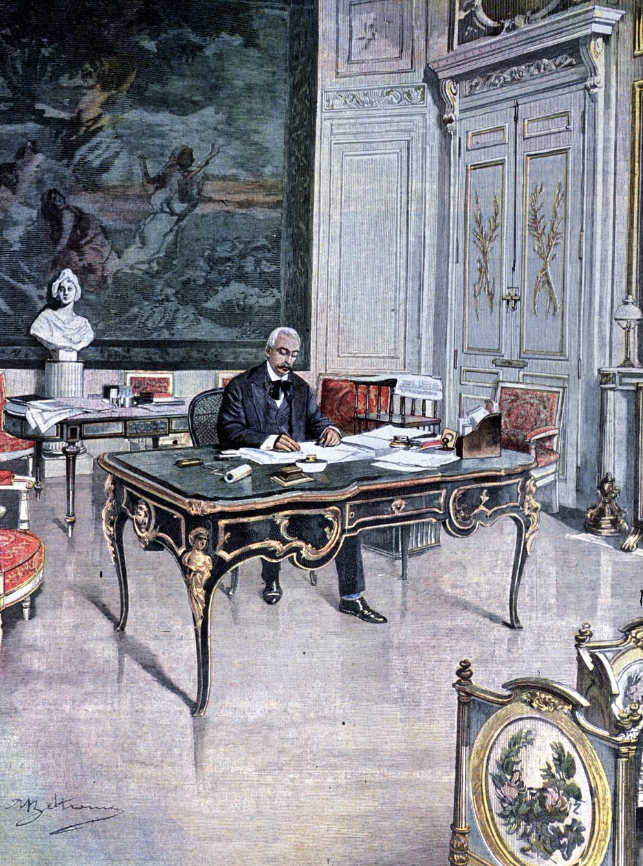 Félix Faure, a Francia Köztársaság elnöke 1899-ben Illusztráció: Achille Beltrame alkotó: Achille Beltrame