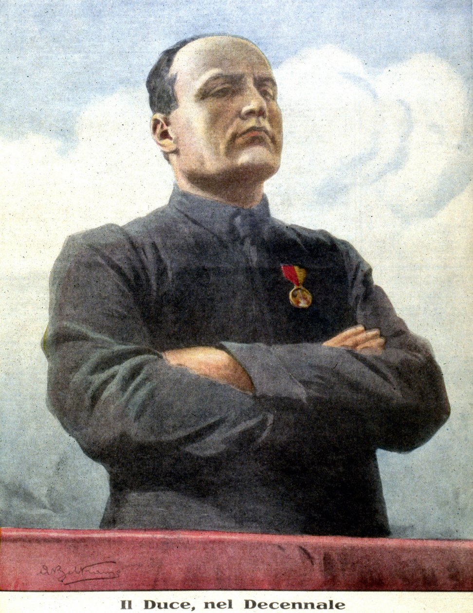 Benito Mussolini portréja, Achille Beltrame 1932-ben alkotó: Achille Beltrame