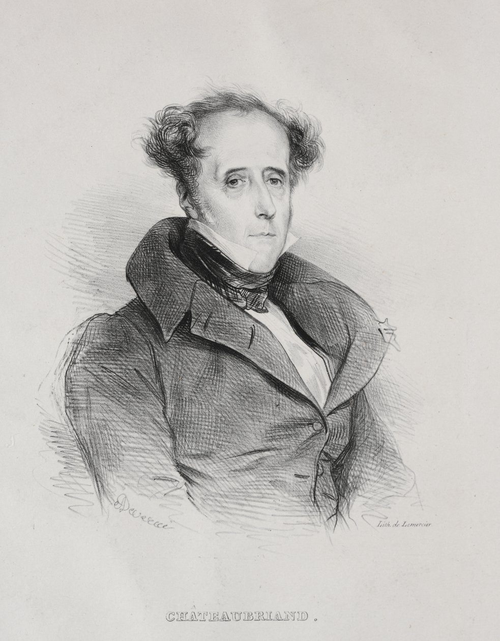 Francois René Auguste Victome de Chateaubriand alkotó: Achille Devéria