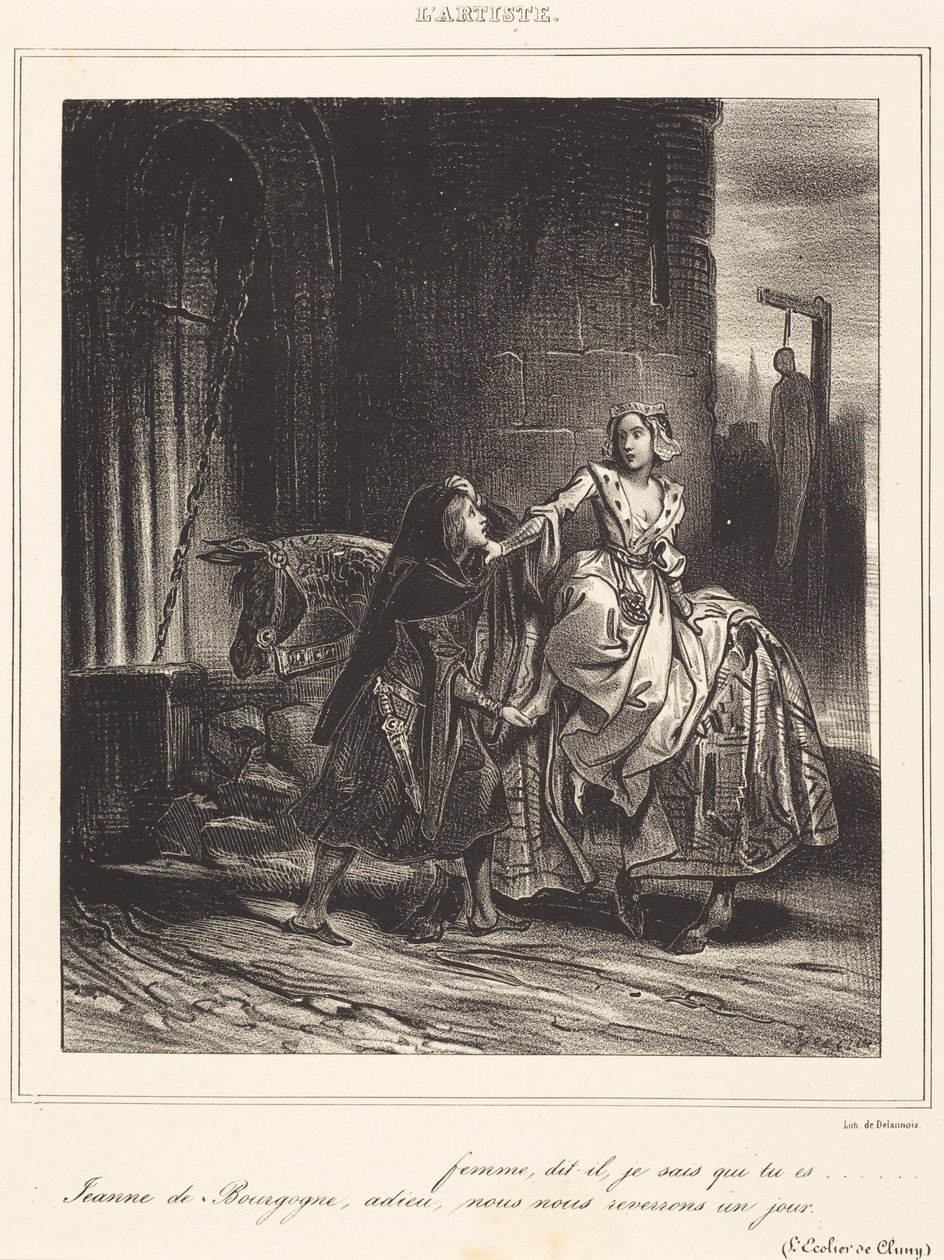 Burgundiai Johanna alkotó: Achille Devéria