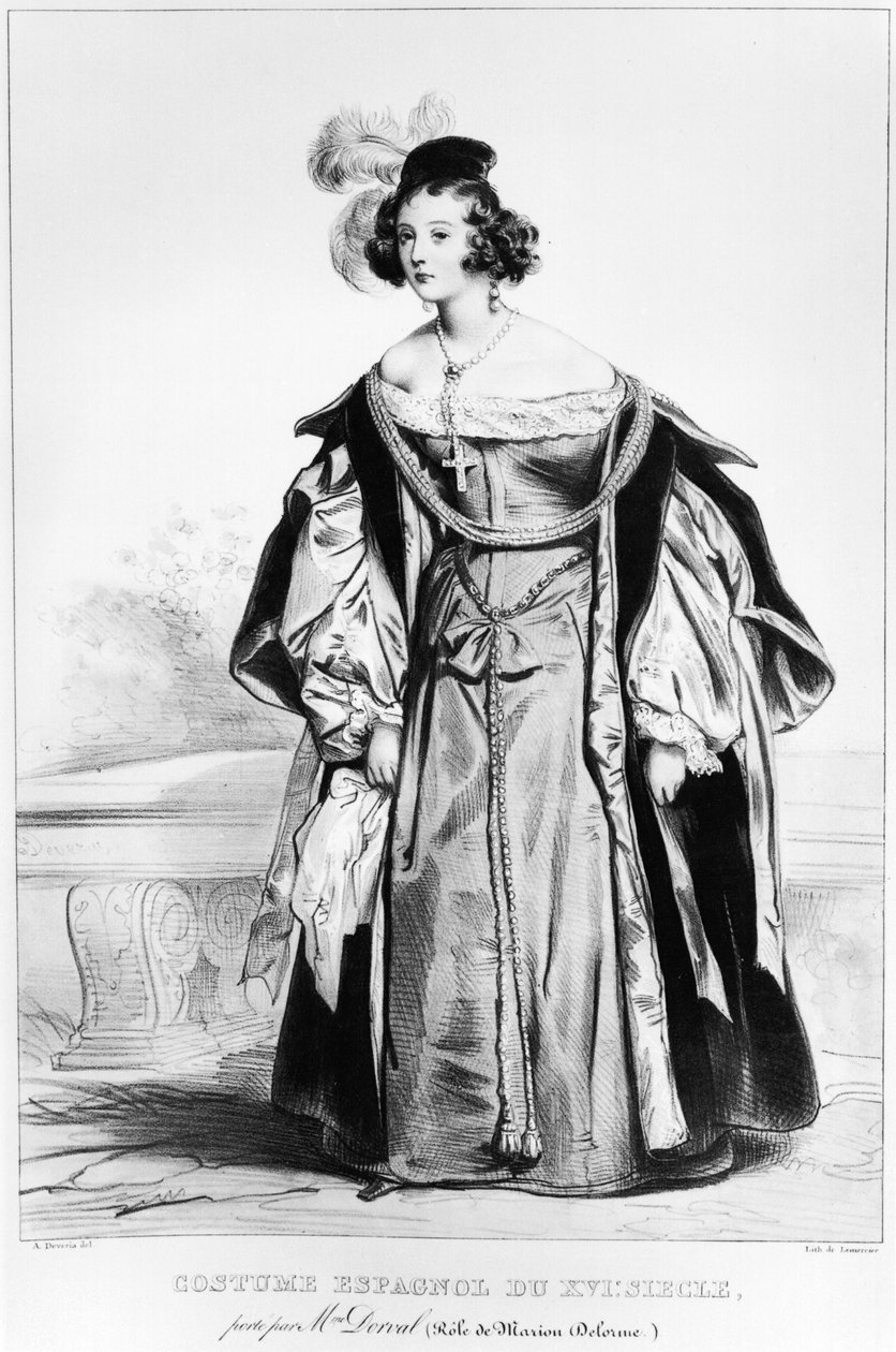 Marie Dorval Victor Hugo Marion Delorme szerepében alkotó: Achille Devéria