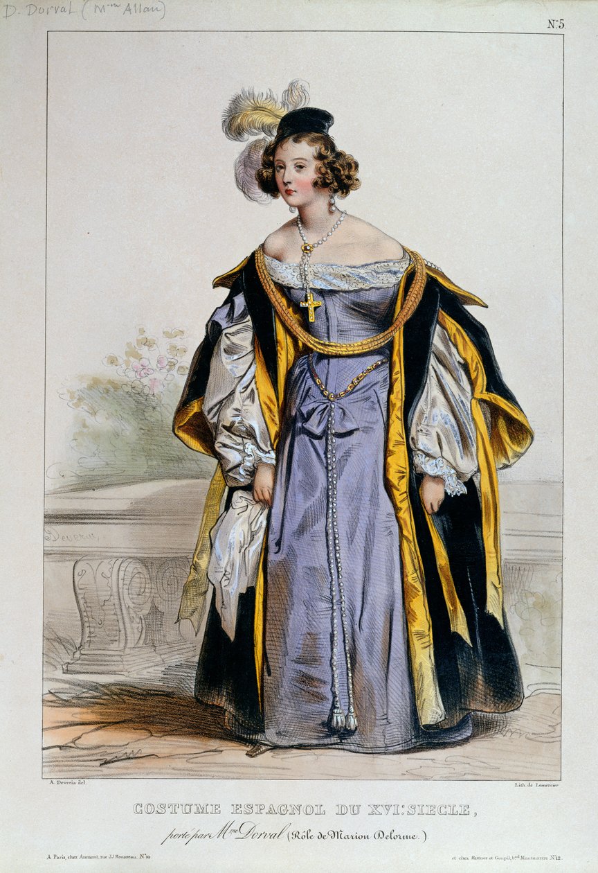 Marie Dorval Victor Hugo Marion Delorme szerepében alkotó: Achille Devéria