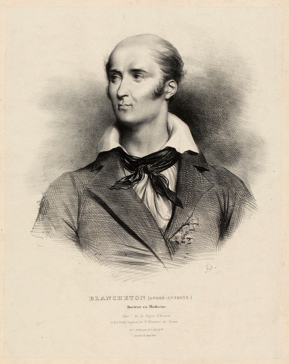André-Antoine Blancheton portréja alkotó: Achille Devéria