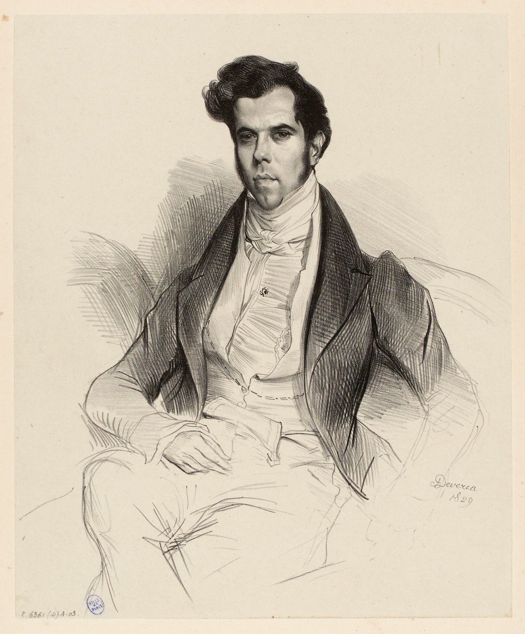 Horace Say (1794-1860) közgazdász és képviselő portréja alkotó: Achille Devéria