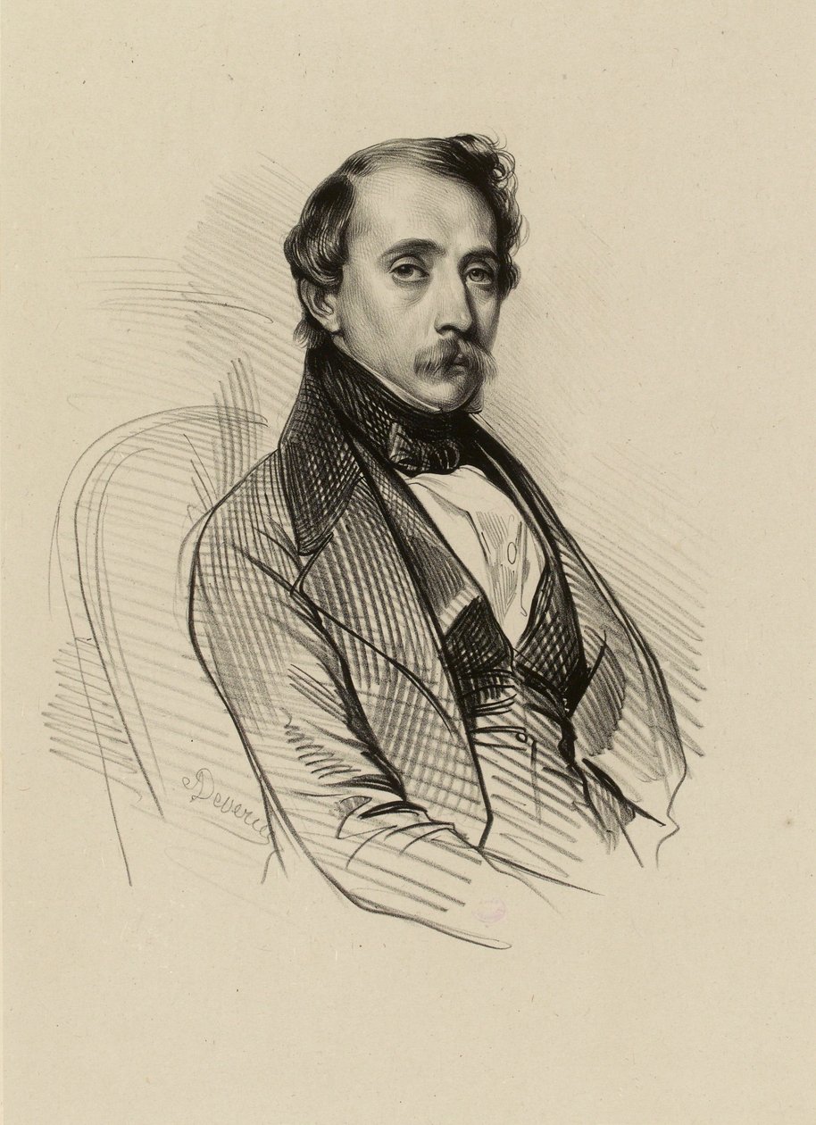 François-Alexandre David litográfus portréja (IFF 190) alkotó: Achille Devéria