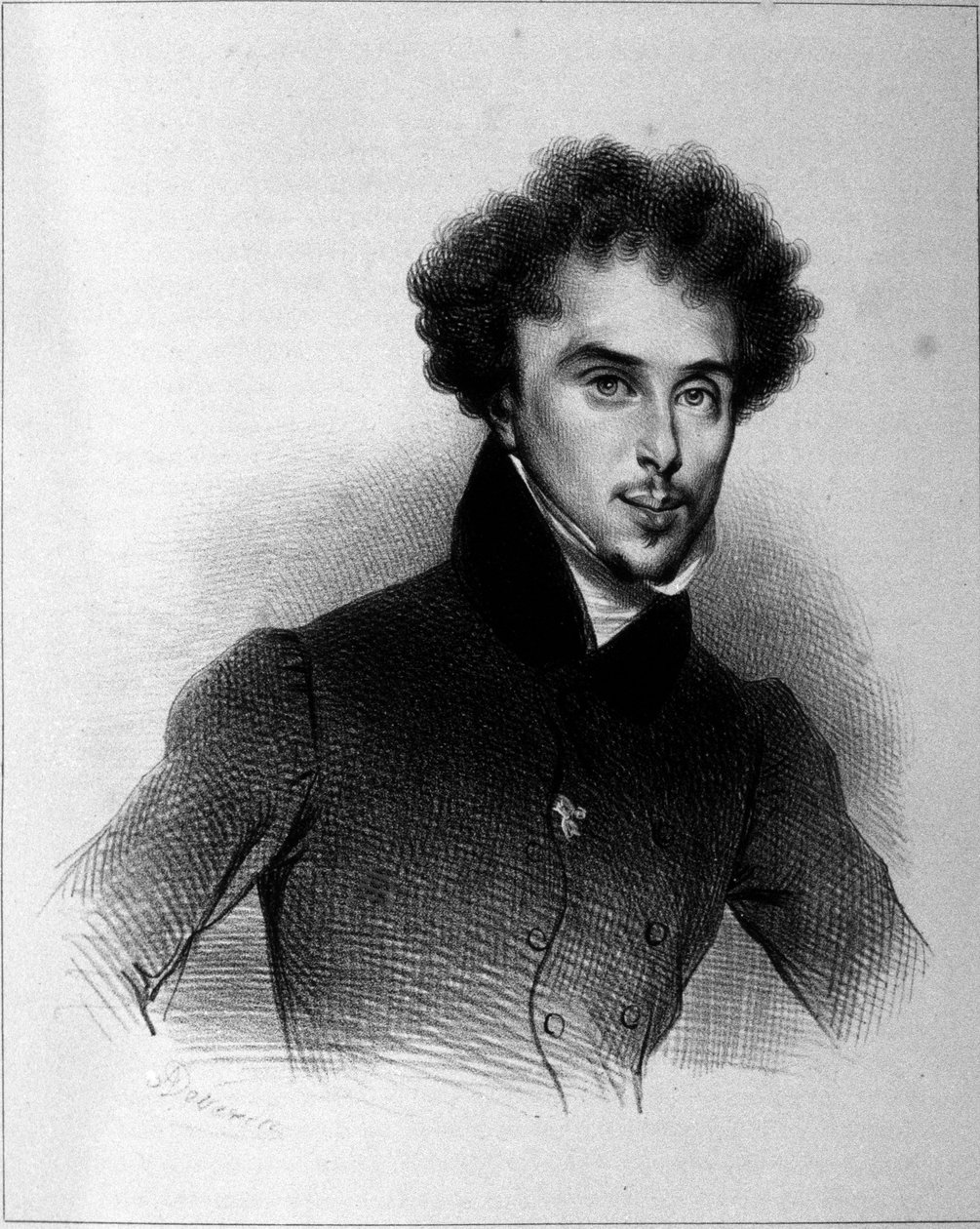 Alexandre Dumas portréja, Deveria metszete alkotó: Achille Devéria