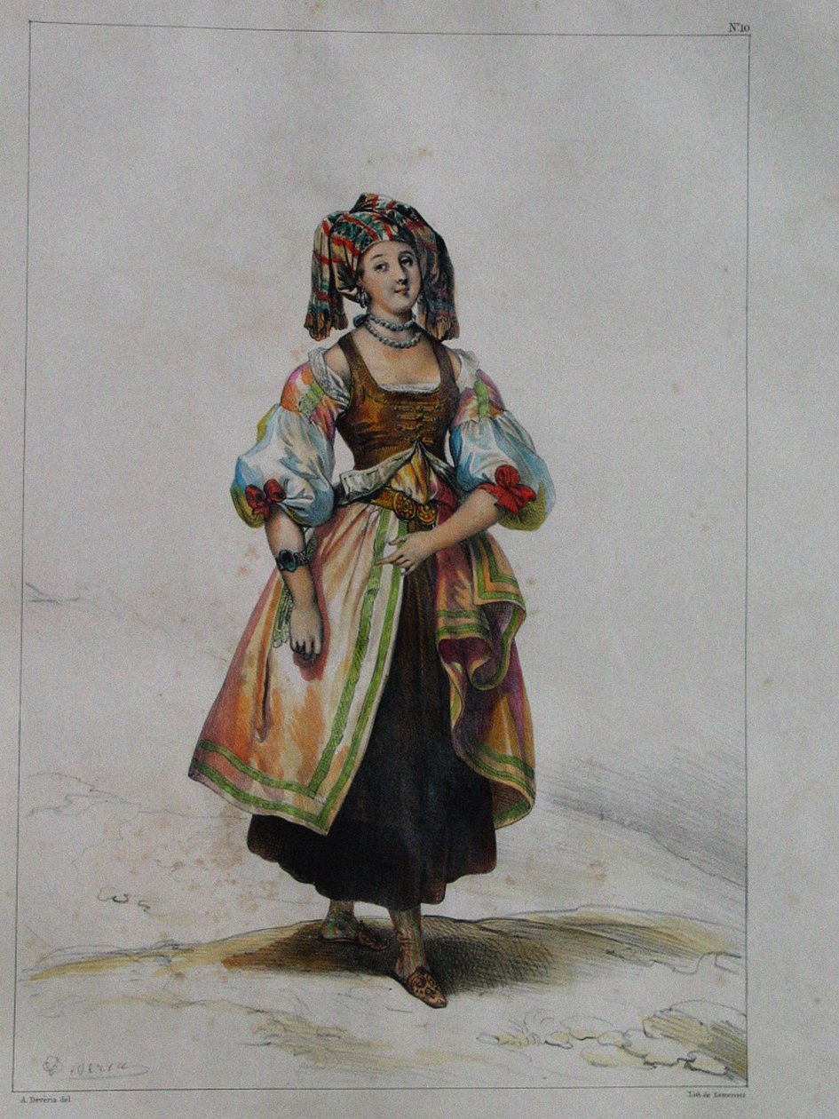 Orosz ruhás nő, c. 1843 alkotó: Achille Devéria