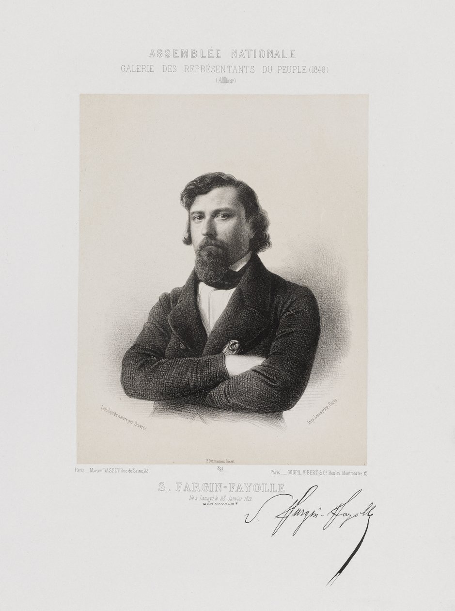 Nemzetgyűlés, Népképviselők Galériája - Jules André Sébastien Fargin-Fayolle (Allier) alkotó: Achille Devéria