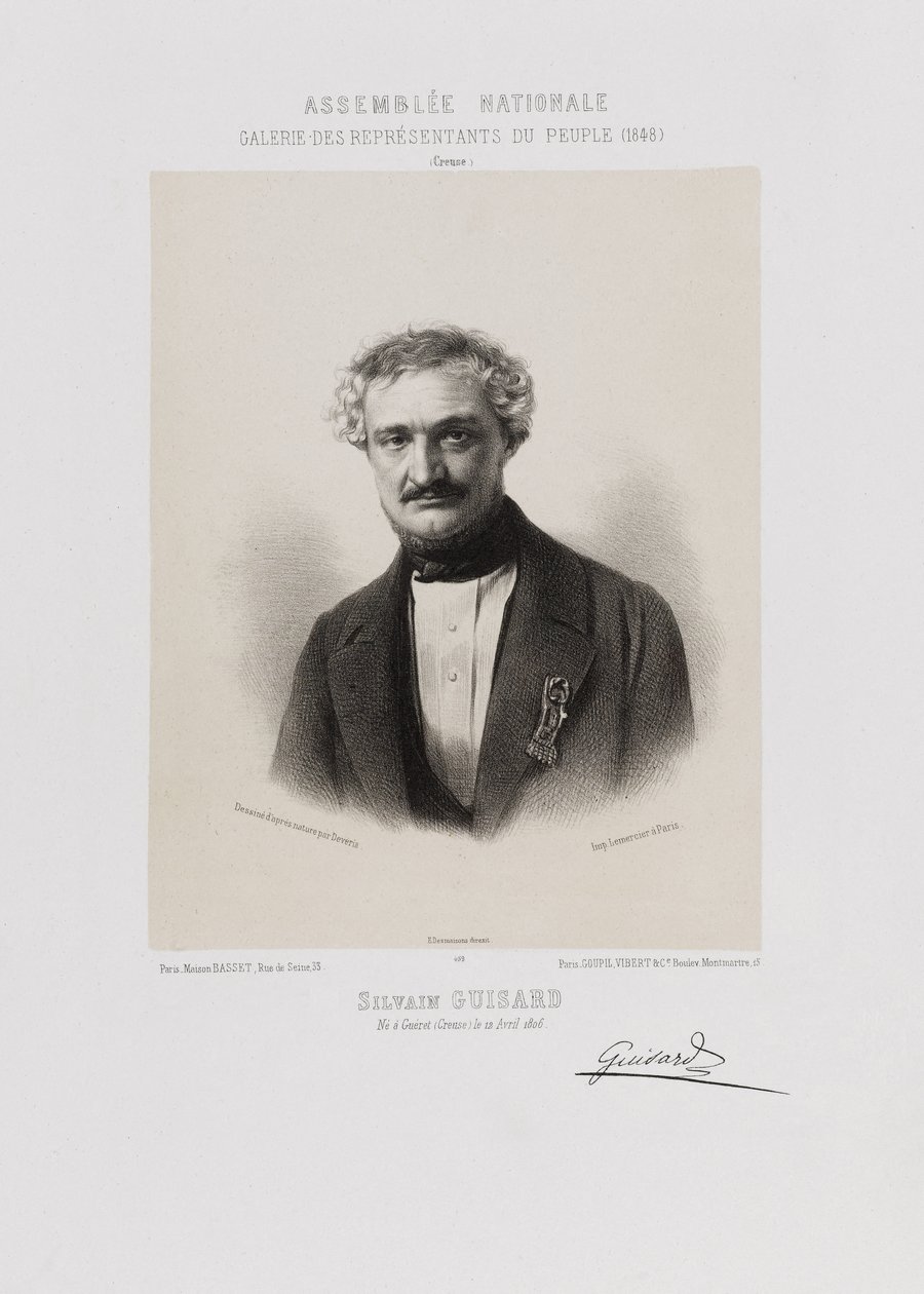 Nemzetgyűlés, a népképviselők galériája - Sylvain Guizard (Creuse) alkotó: Achille Devéria
