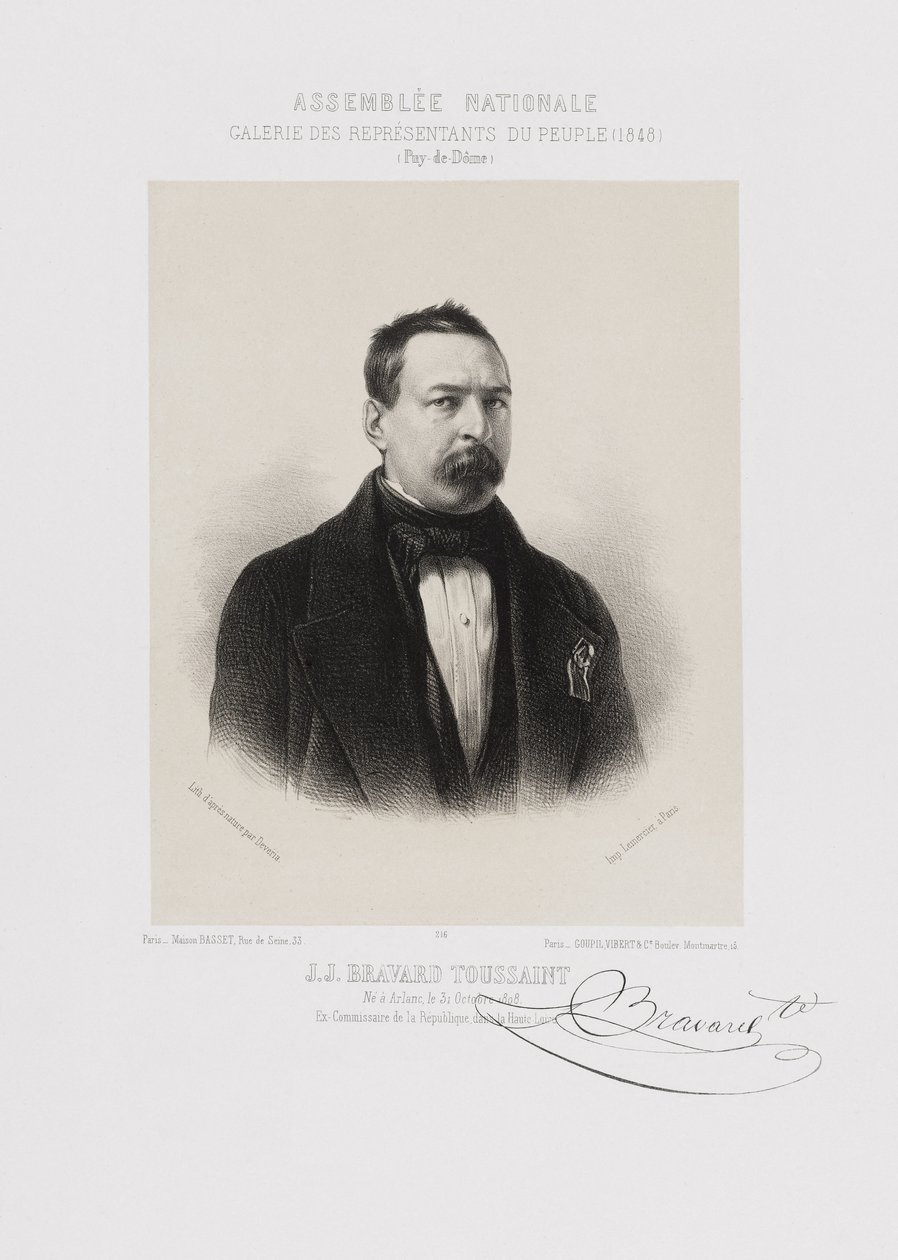 Nemzetgyűlés, a népképviselők galériája - Toussaint Bravard (Puy-de-Dôme) alkotó: Achille Devéria