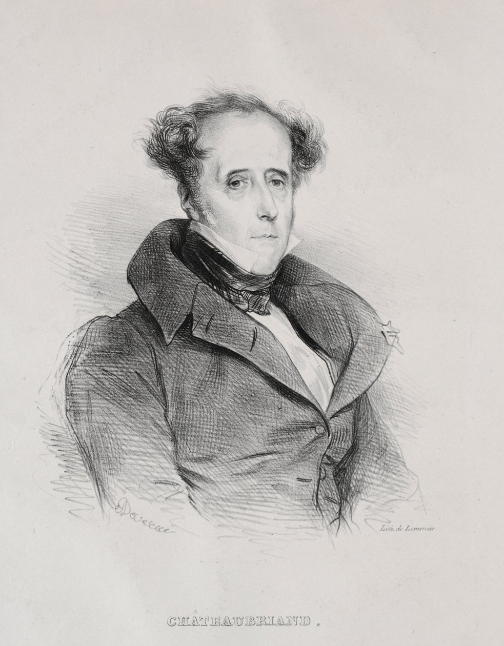 Francois René Auguste Victome de Chateaubriand alkotó: Achille Devéria