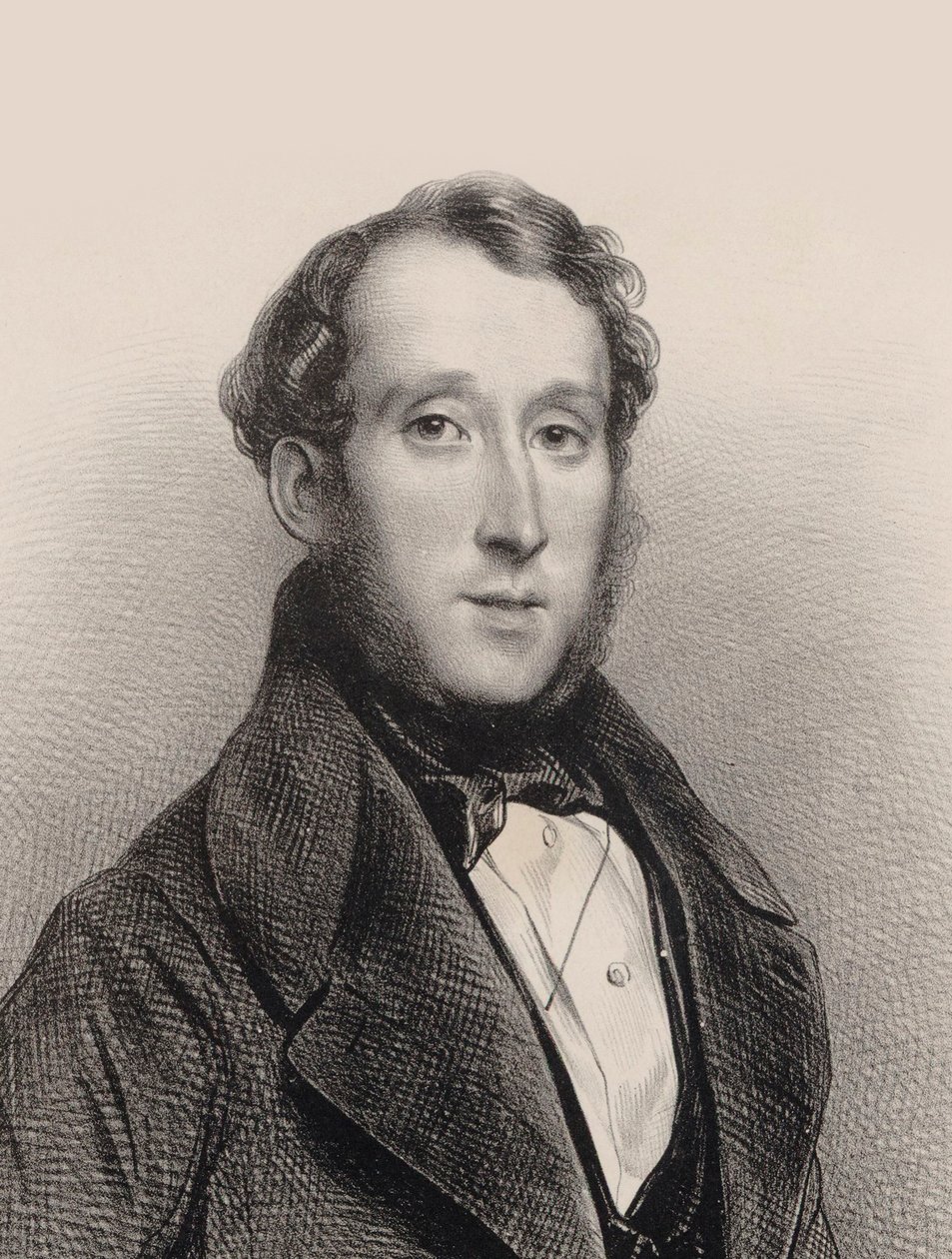 George Alexander Osborne zongoraművész és zeneszerző portréja 1806-1893, 1850. alkotó: Achille Devéria