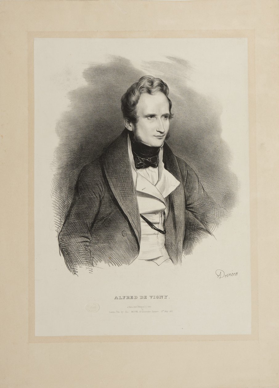 Portrait of the author Alfred de Vigny 1797-1863, 1831.  alkotó: Achille Devéria