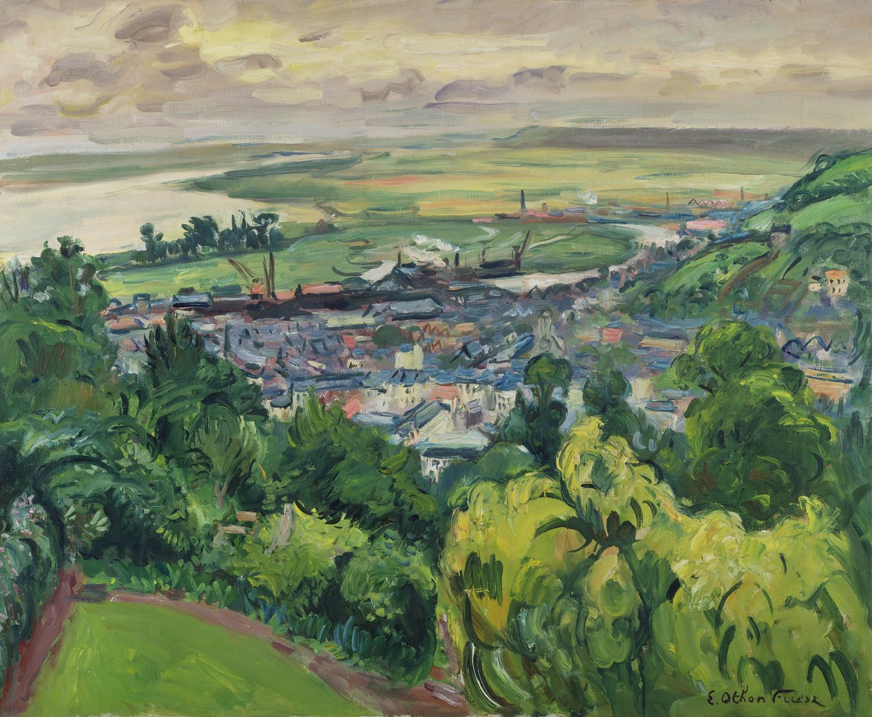 Honfleuri táj alkotó: Achille Emile Othon Friesz