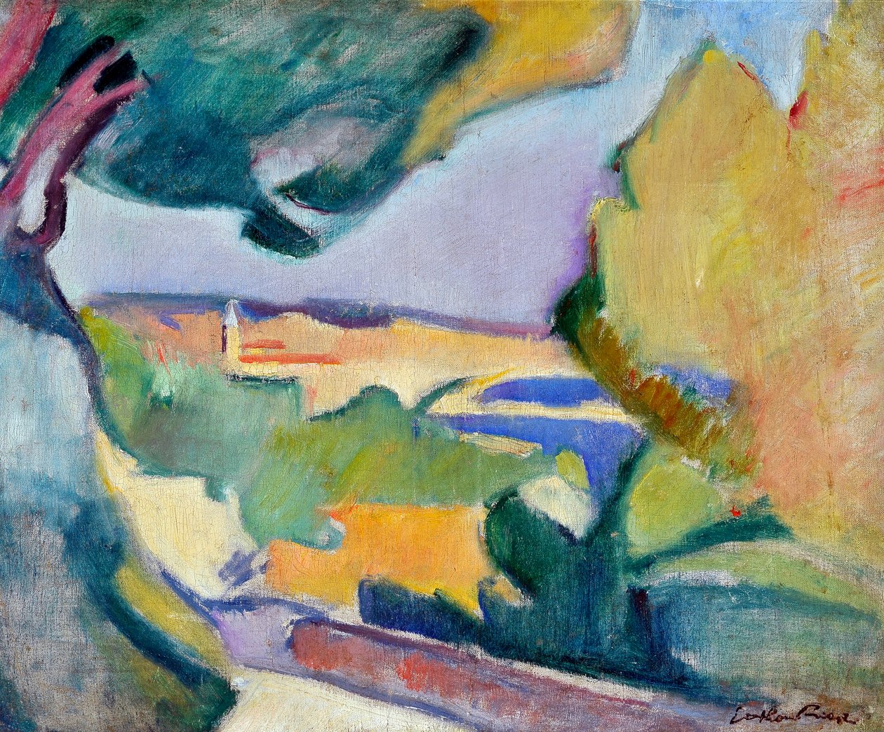 Mediterrán táj, 1907 körül (olaj, vászon) alkotó: Achille Emile Othon Friesz