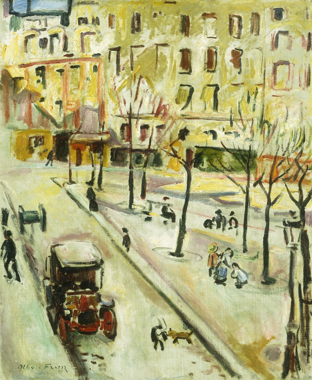 Párizsi utcai jelenet; Scene de rue, Párizs alkotó: Achille Emile Othon Friesz