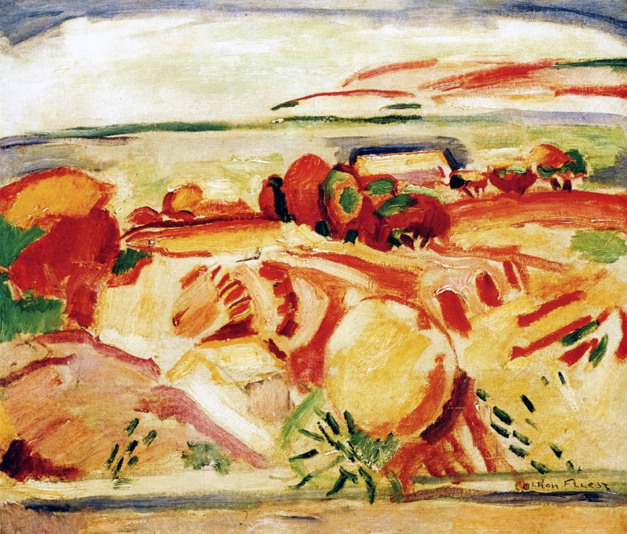 A Cassis-öböl, Franciaország, 1906 körül (olaj, vászon) alkotó: Achille Emile Othon Friesz