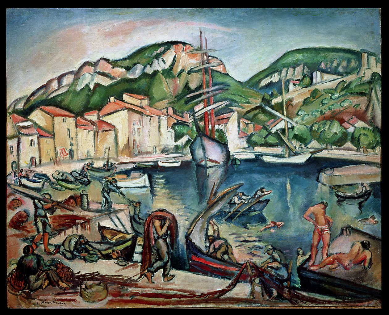 Ciotat kikötője (olaj, vászon) alkotó: Achille Emile Othon Friesz