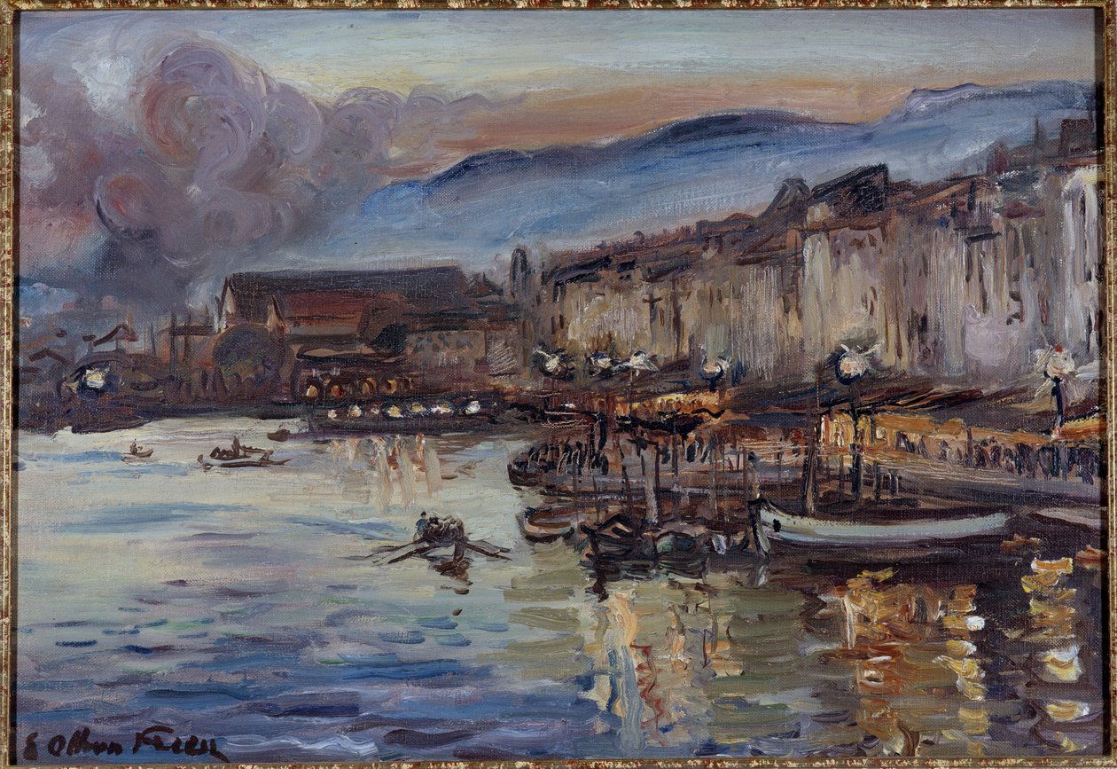 Kilátás Touloni kikötőjére, 20. század (olaj, vászon) alkotó: Achille Emile Othon Friesz