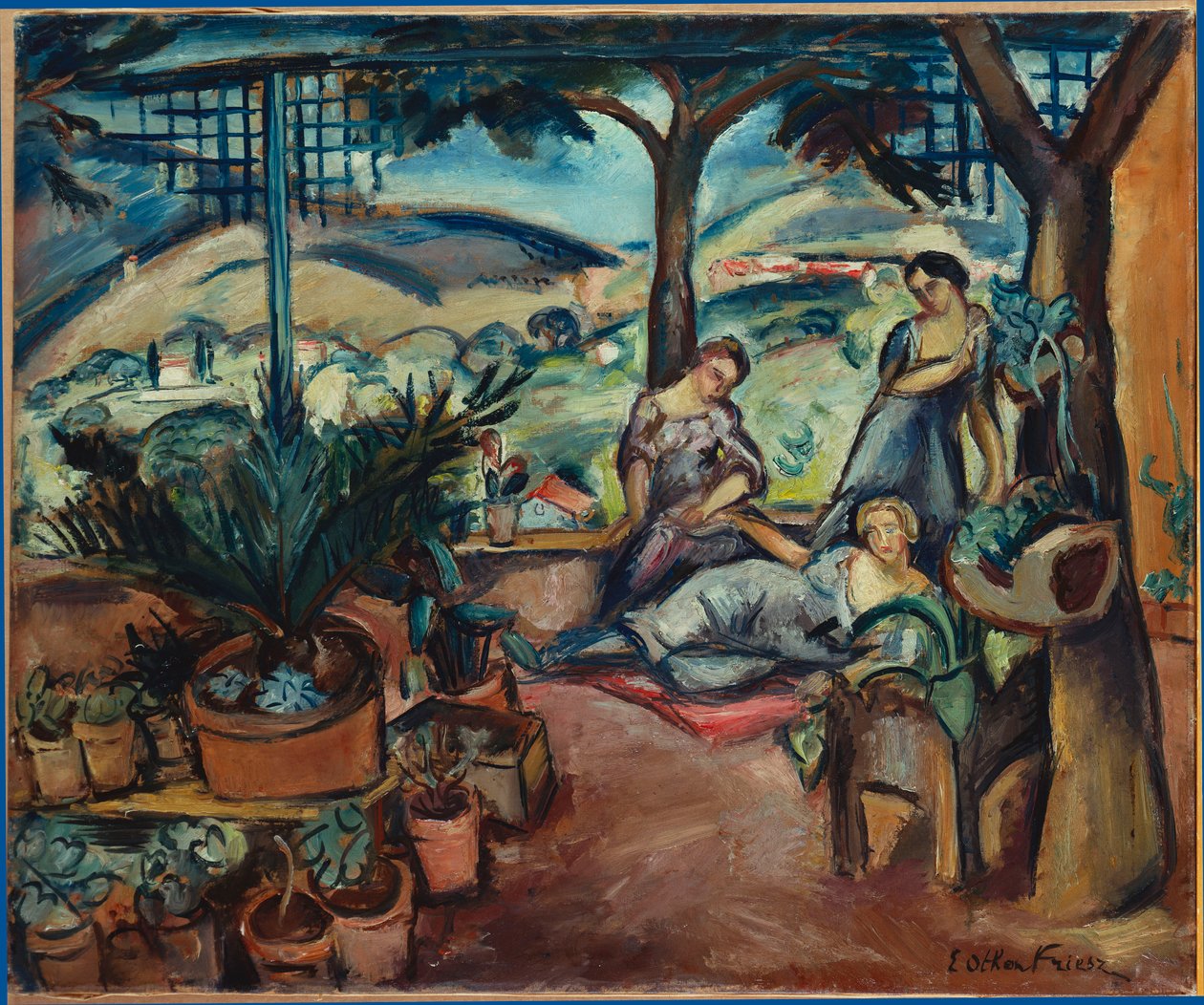 Nők a teraszon (olaj, vászon) alkotó: Achille Emile Othon Friesz