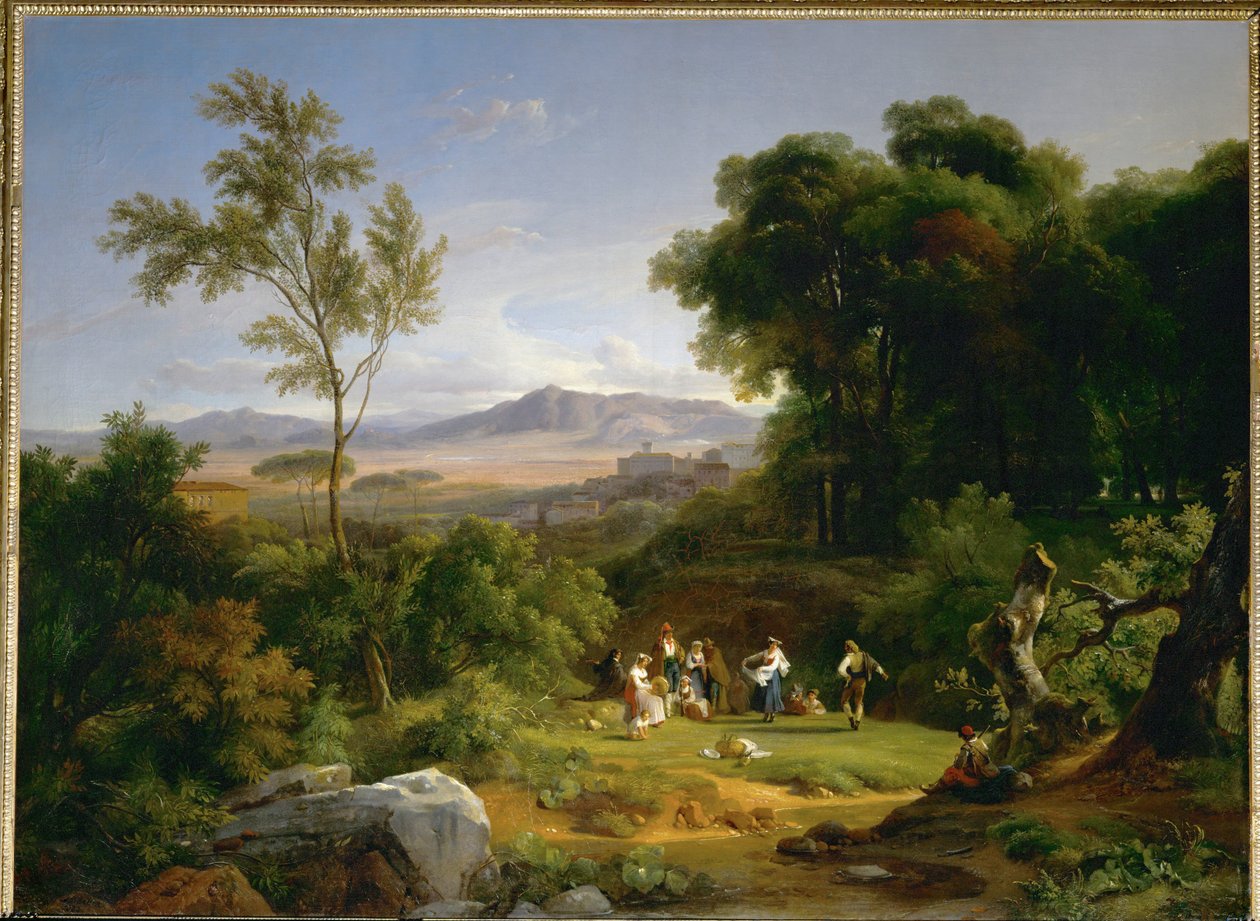 Paysage inspire par la vue de Frascati - táj ihlette a kilátás Frascati ... alkotó: Achille Etna Michallon