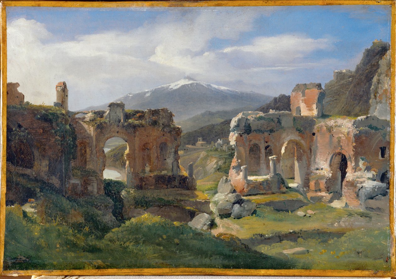 Ruines du theatre de Taormina - A taorminai színház romjai ... alkotó: Achille Etna Michallon