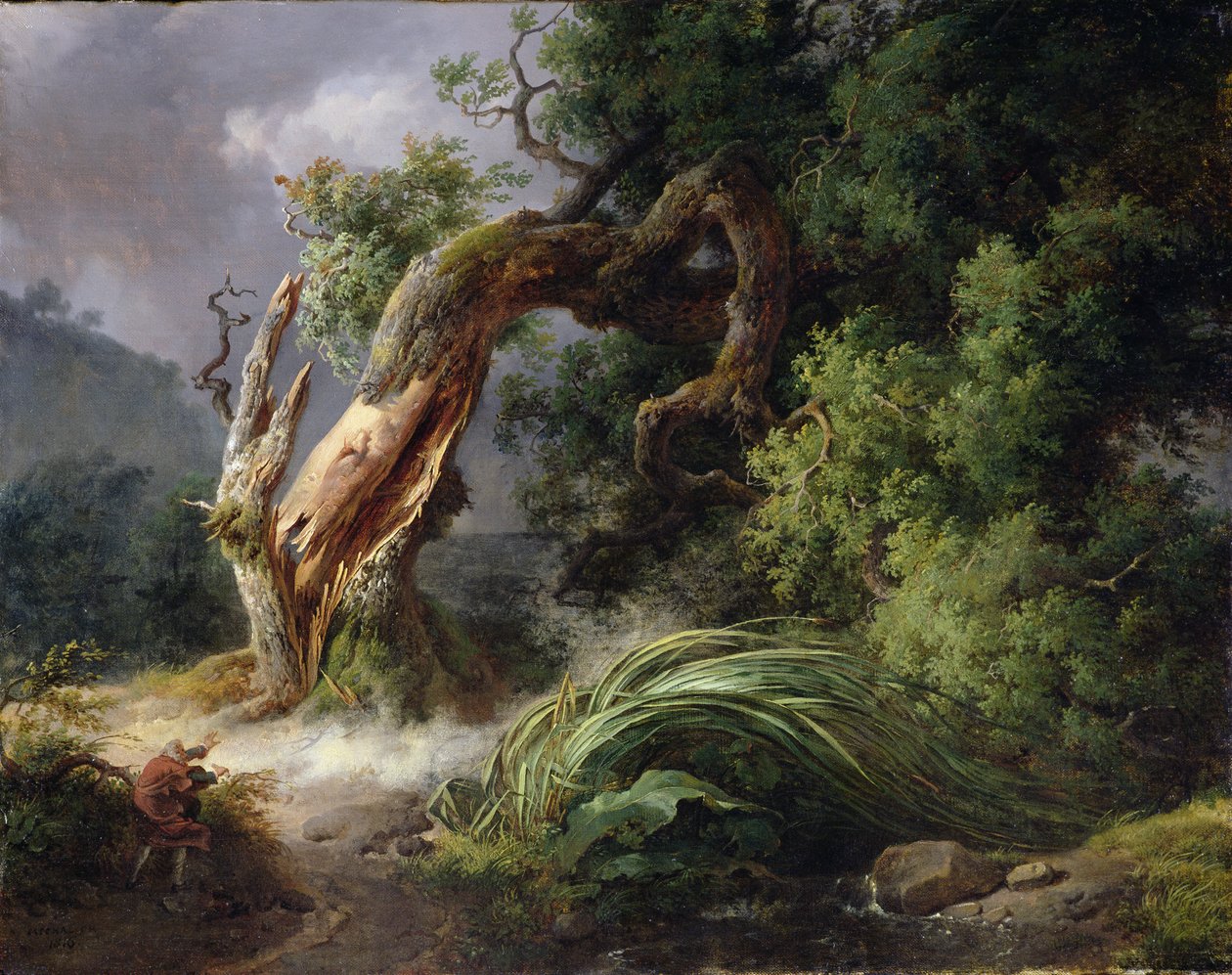 A tölgy és a nád, 1816 alkotó: Achille Etna Michallon