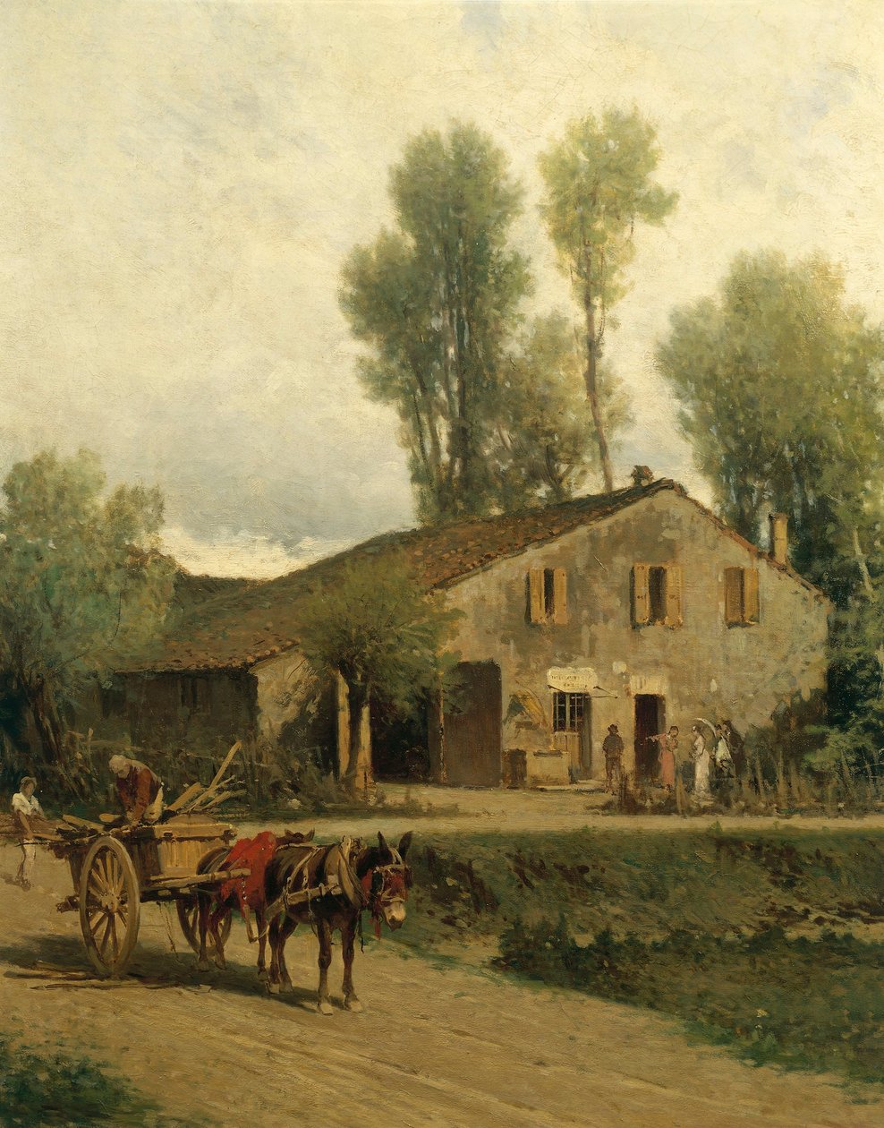A ház, ahol Giuseppe Verdi született (olaj, vászon) alkotó: Achille Formis Befani