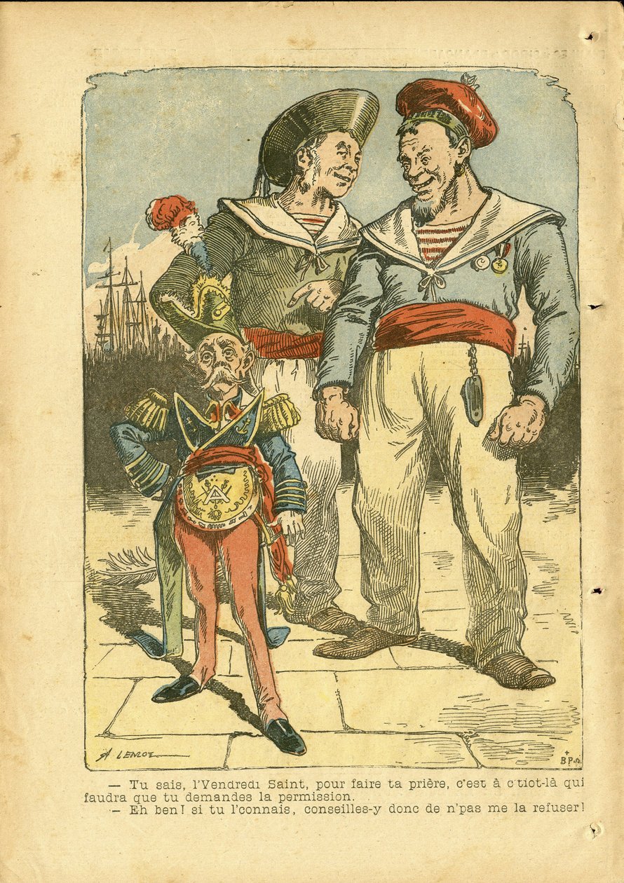 Achille Lemot (1846-1909) illusztrációja a Le Pelerinben alkotó: Achille Lemot
