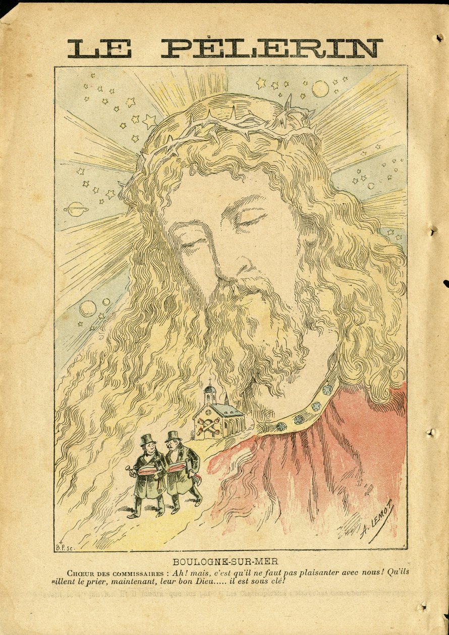 Achille Lemot (1846-1909) illusztrációja a Le Pelerinben alkotó: Achille Lemot