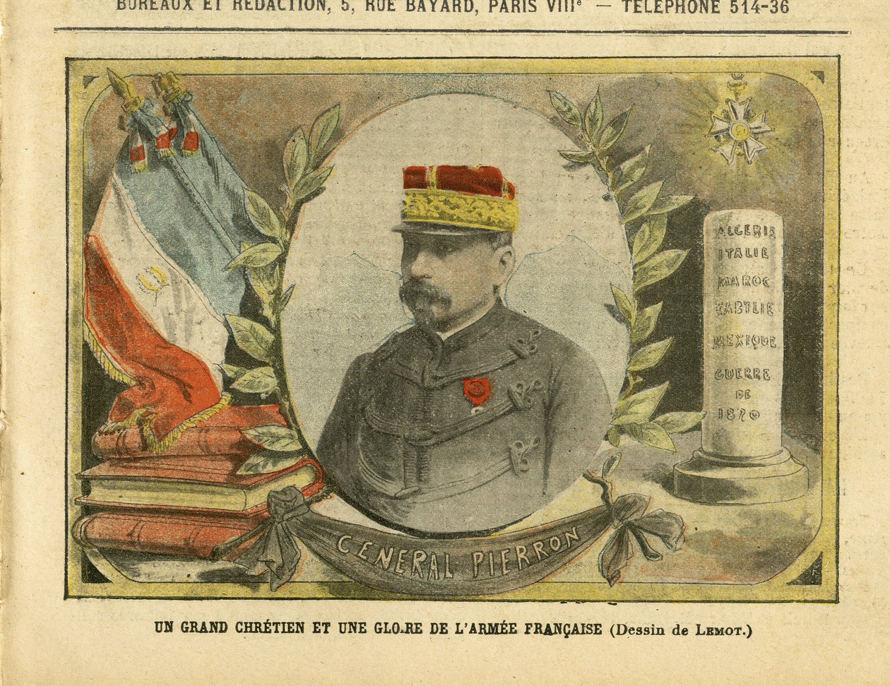 Achille Lemot (1846-1909) illusztrációja a Le Pelerinben alkotó: Achille Lemot