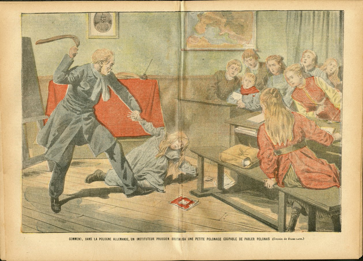 Illusztráció: Achille Lemot (1846-1909) Le Pelerinben, 2006.02.12. - Tanítás, Lengyelország, Büntetés - Tanár alkotó: Achille Lemot