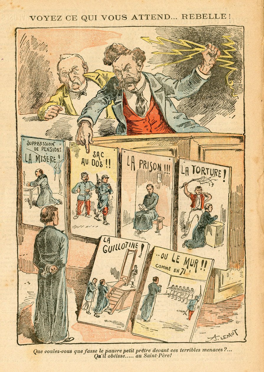 Le Pelerin, Szatirikus színekben alkotó: Achille Lemot