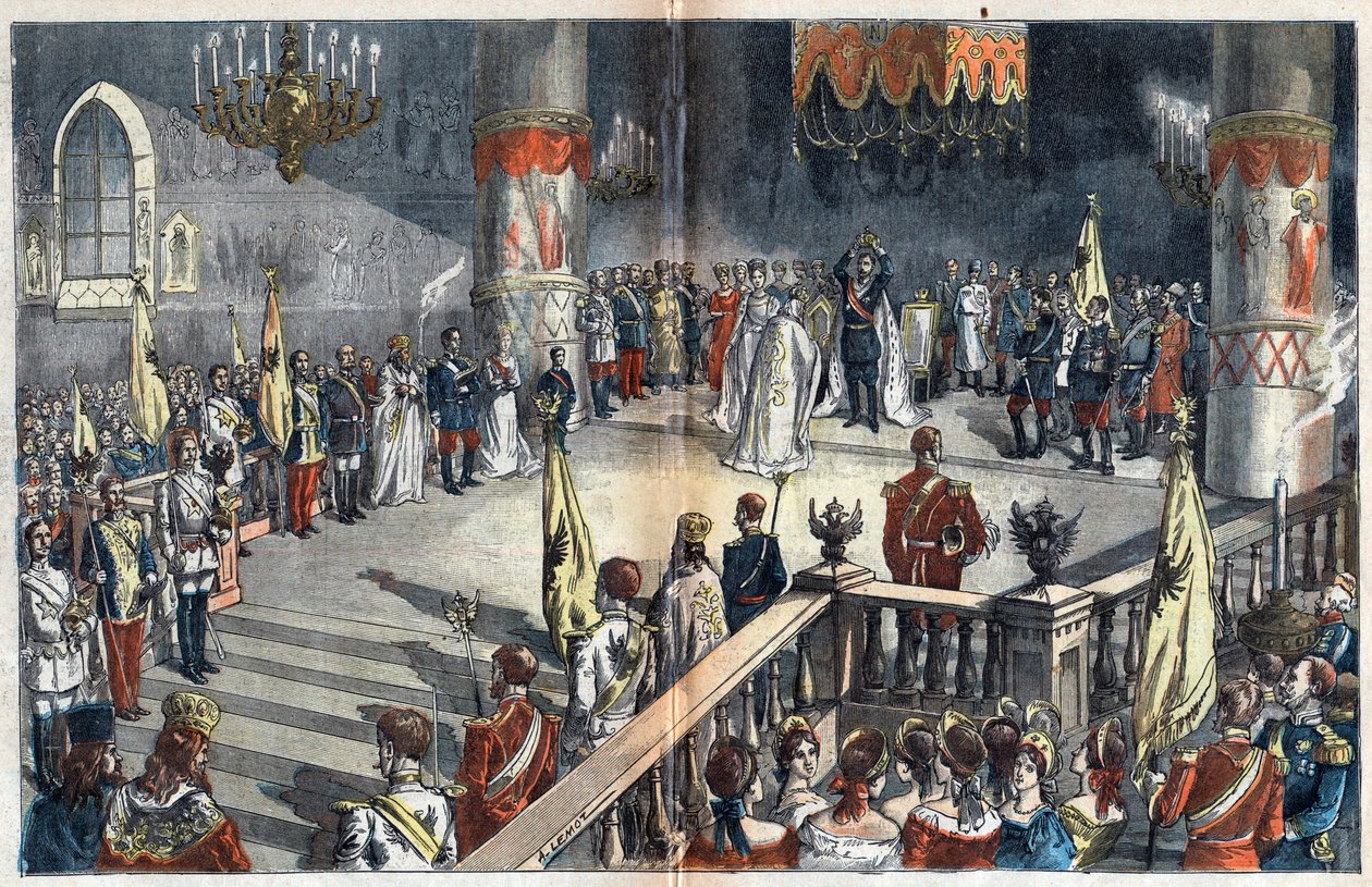 Miklós cár koronázása II alkotó: Achille Lemot