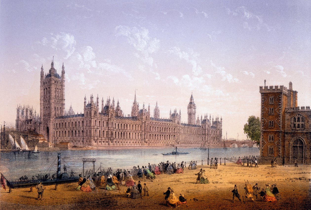 Parlament házai a déli partról, Ch. Riviere, 1862 alkotó: Achille Louis Martinet