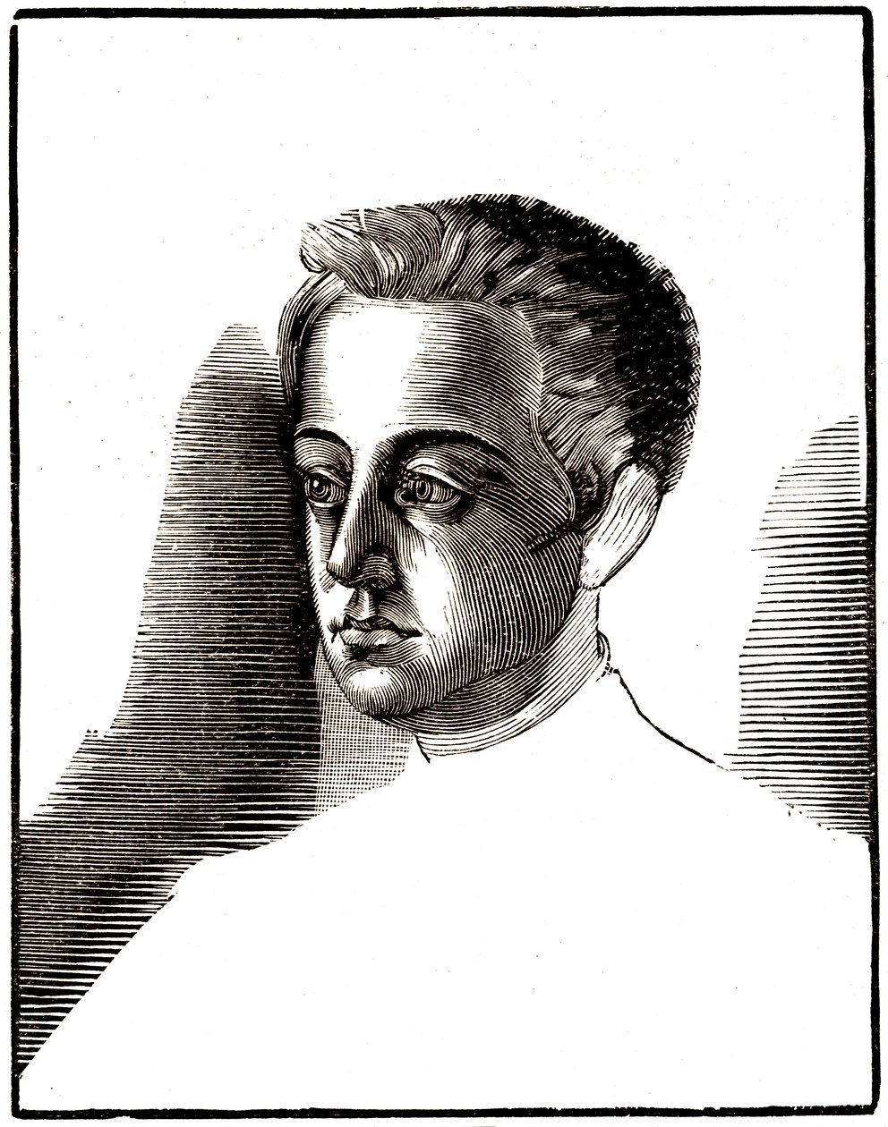 Gustave Flaubert portréja, kamaszkorában, 1835 körül. 1922 (metszet) alkotó: Achille Ouvré