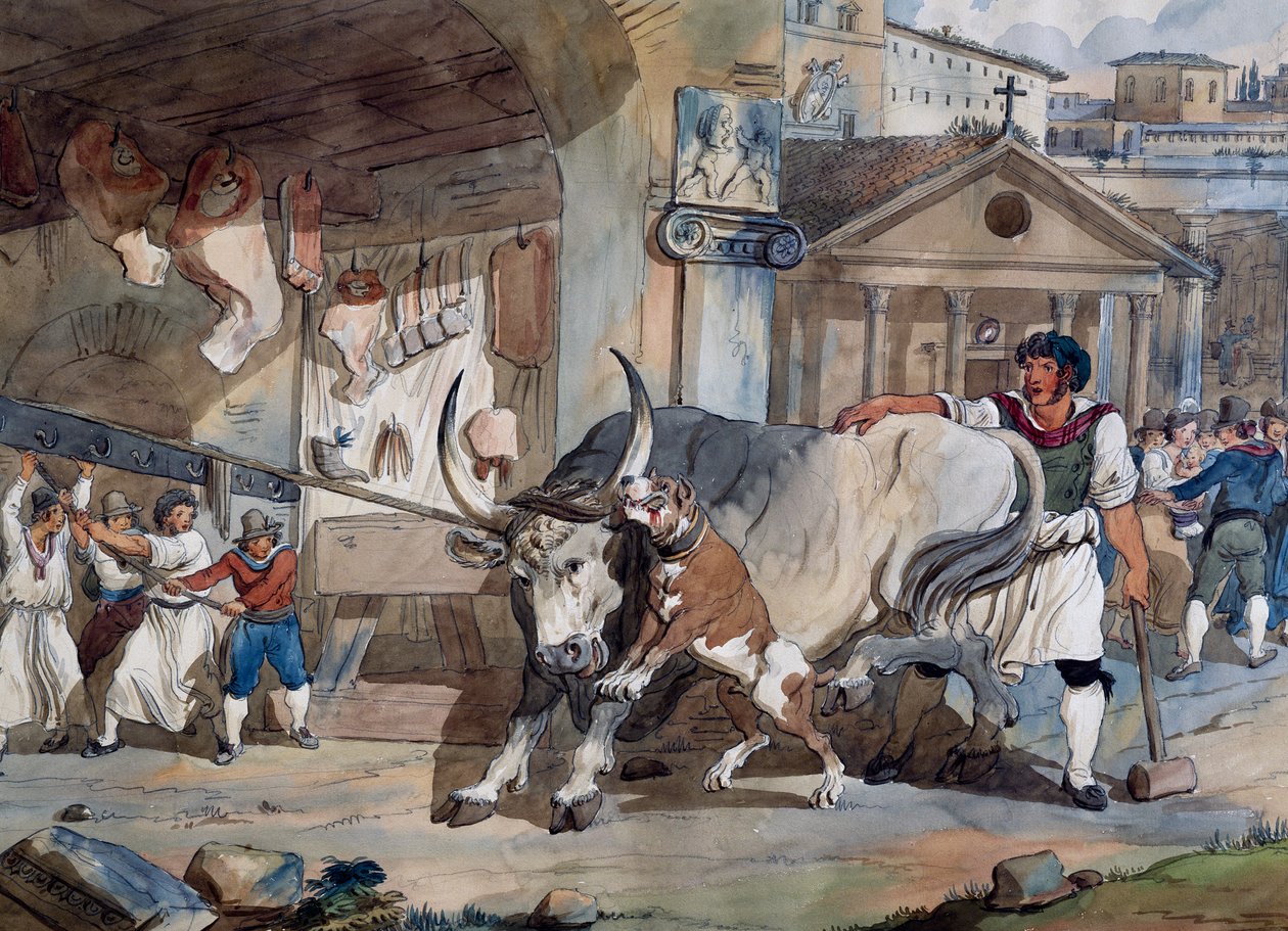 Mészáros, Achille Pinelli (1809-1841), akvarell rajz, Olaszország alkotó: Achille Pinelli